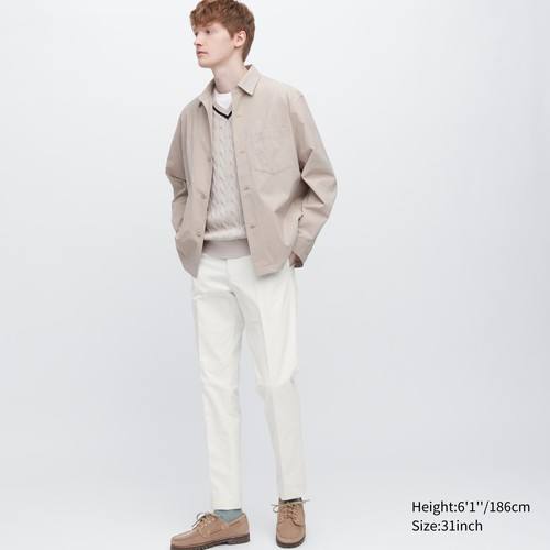 Ультралегкие хлопчатобумажные брюки AirSense (длинные) Белого цвета