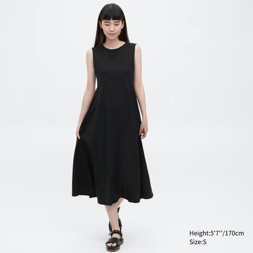 Ультра-эластичное платье без рукавов AIRism Черный