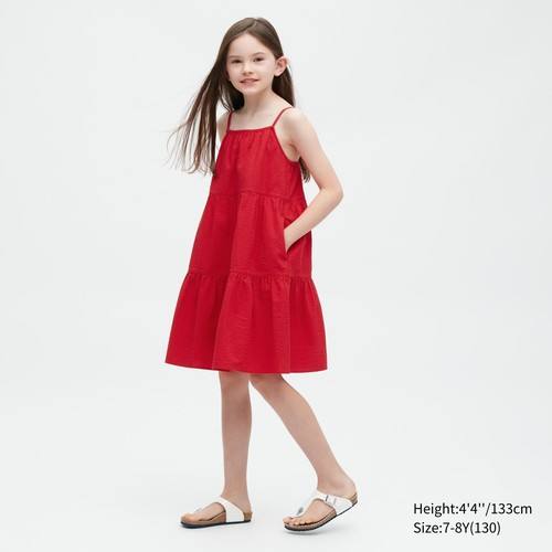Платье-камзол для девочек Seersucker Красная