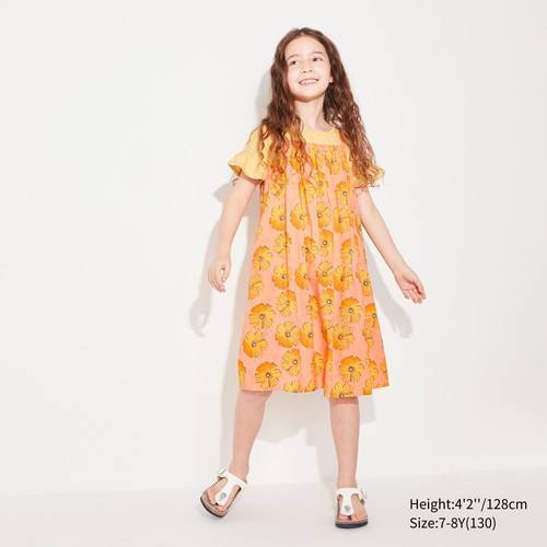 Платье-камзол из коллекции цветов Энди Уорхола UT Светло-оранжевая