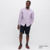 100% Льняная рубашка премиум-класса Regular Fit (обычный воротник) Фиолетовая