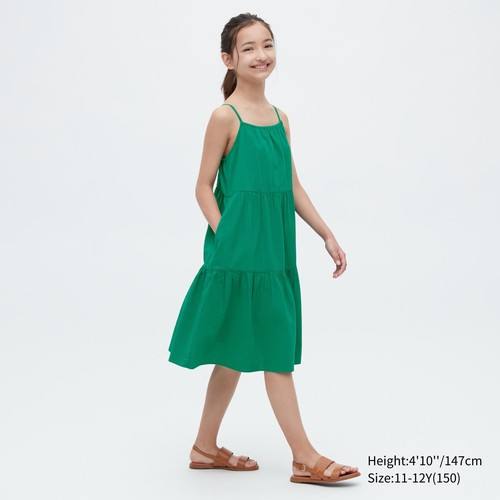 Платье-камзол для девочек Seersucker Зеленая