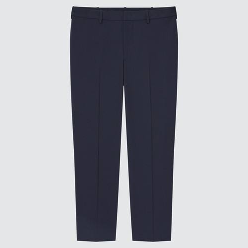 Элегантные удобные брюки длиной до щиколотки (сезон 2021) Темно-синего цвета