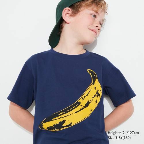 Детская футболка с графическим принтом UT Archive (Энди Уорхол) Темно-синего цвета