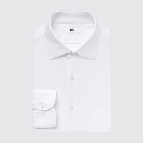 Рубашка Обычного покроя Из Негладкого Трикотажа (Воротник С Полуотрезом) Белого цвета