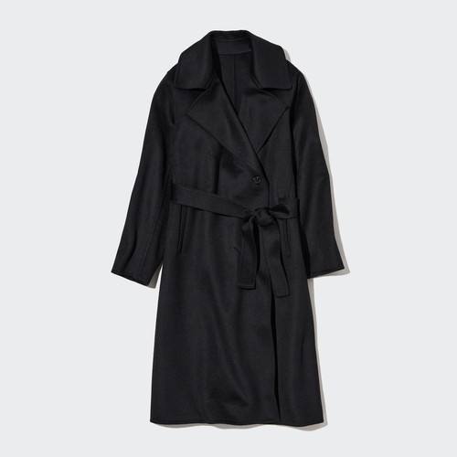 Длинное пальто Оверсайз из полушерстяной смеси Черный
