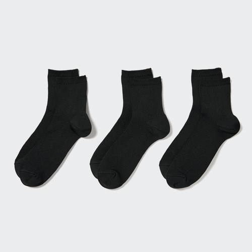 Носки в рубчик для экипажа (три пары) Черный