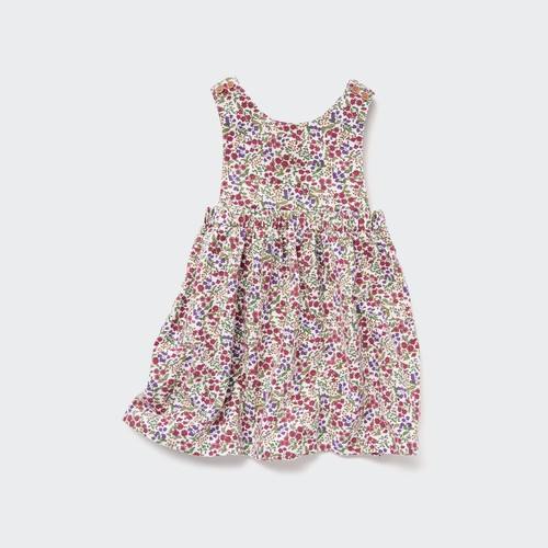 Легкое фланелевое платье для малышей с цветочным принтом Розовая