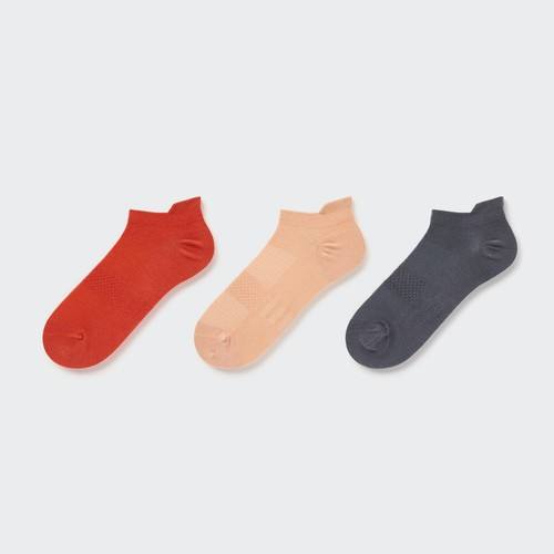 Спортивные короткие носки (три пары) Красная