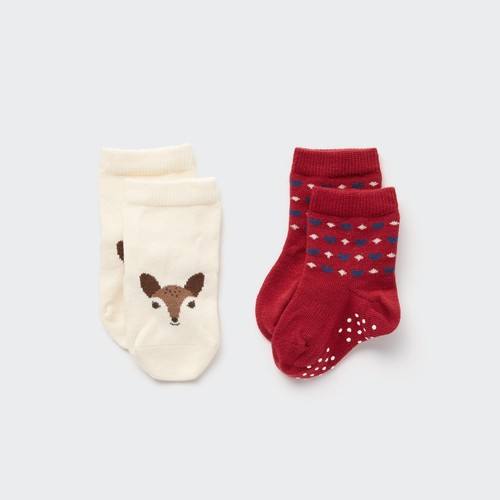 Детские носки (две пары) Красная