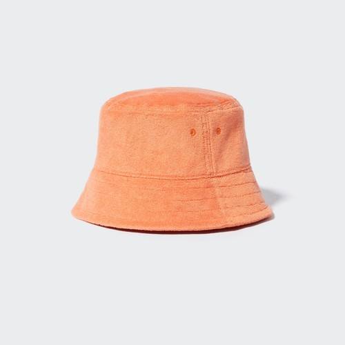Ворсовая шляпа-ведро Оранжевая