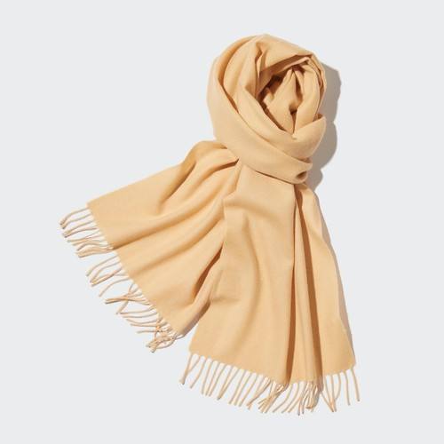 100% Кашемировый шарф Желтая
