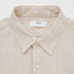 100% Льняная рубашка премиум-класса Regular Fit (обычный воротник) Зеленая