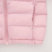 Легкая теплая парка с подкладкой для малышей, стирающаяся на молнии Розовая