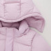 Объемное пуховое пальто для малышей Коричневая