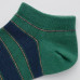 Детские короткие носки в полоску (три пары) Зеленая