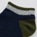 Детские короткие носки из меланжа (три пары) Оливковая