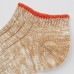 Детские короткие носки из меланжа (три пары) Оливковая