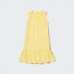 Воздушное хлопчатобумажное платье без рукавов с оборками для девочек Желтая