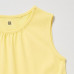 Воздушное хлопчатобумажное платье без рукавов с оборками для девочек Желтая