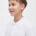 Детская DRY рубашка-поло из Пике с короткими рукавами Белого цвета