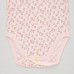 Боди с короткими рукавами для новорожденных Joy Of Print с цветочным принтом Розовая
