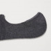 Ворсовые невидимые носки без показа (Три пары) Черный