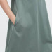 Мини-платье из мерсеризованного хлопка с короткими рукавами Зеленая