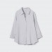 Блузка с воротником-стойкой из вискозы и рукавами 3/4 Белого цвета