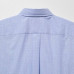 Рубашка с принтом из тончайшего хлопчатобумажного полотна обычного покроя (обычный воротник) Синяя