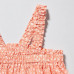 Блузка-камзол с присборкой для девочек Светло-оранжевая