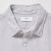 100% Льняная рубашка премиум-класса Regular Fit (обычный воротник) Белого цвета