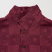 Рубашка с короткими рукавами в стиле Кабуки с открытым воротом. Красная