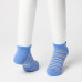 Детские короткие носки в полоску (три пары) Синяя
