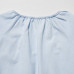 Блузка с присборкой из 100% хлопка шамбре для девочек Синяя