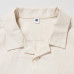 Детская рубашка из 100% хлопка с открытым воротом и короткими рукавами Натуральная