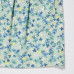 Легкие шорты из льняной смеси с цветочным принтом для девочек Зеленая