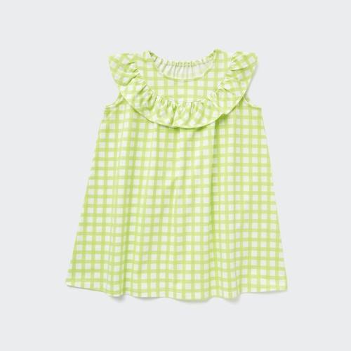 Платье в клетку для малышей Светло-Зеленая