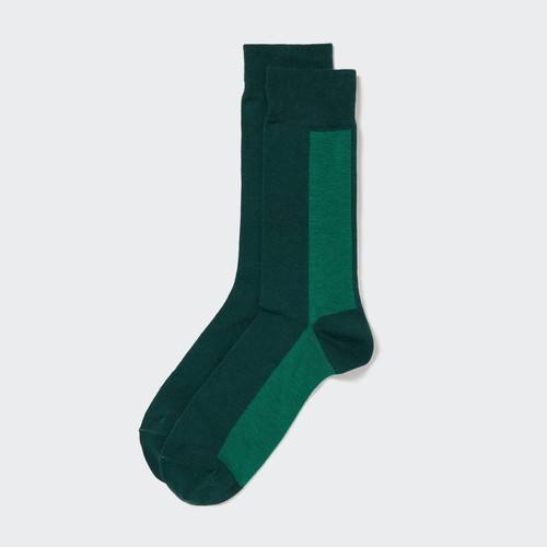 Носки в Цветную полоску Темно-Зеленая