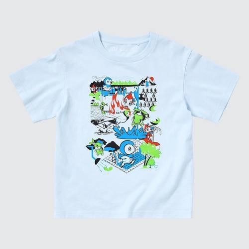 Детская футболка Pokémon Meets Artist UT Graphic Светло-голубая