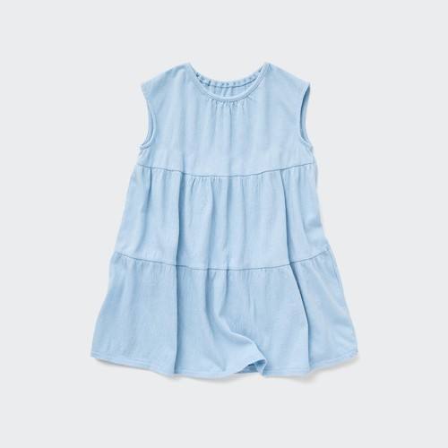 Платье для малышей с короткими рукавами Синяя