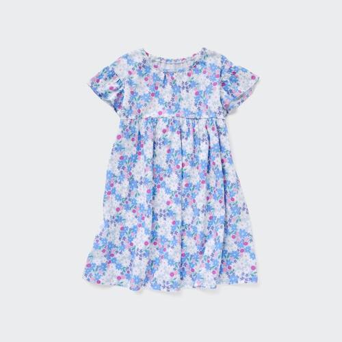 Хлопчатобумажное платье для малышей AIRism Синяя