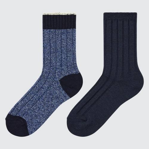 Детские носки HEATTECH Color Block (две пары) Синяя
