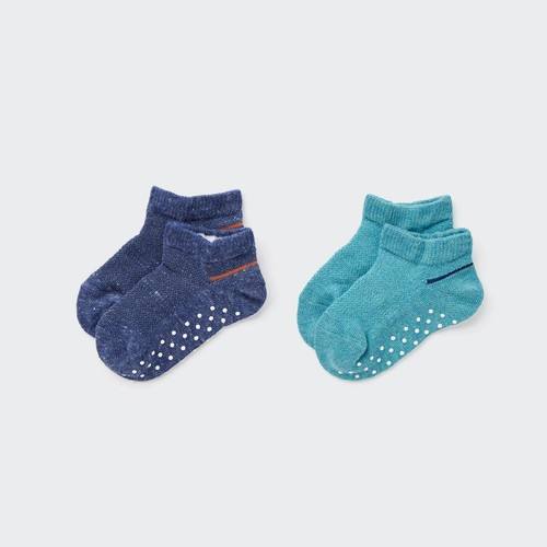 Детские короткие носки (две пары) Синяя