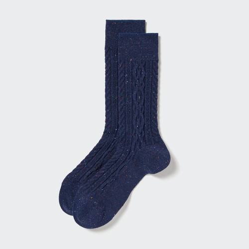 Носки кабельной вязки Синяя