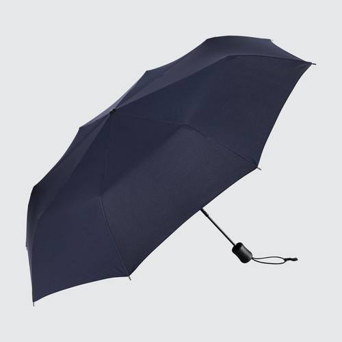 Компактный зонт с защитой от ультрафиолета Темно-синего цвета