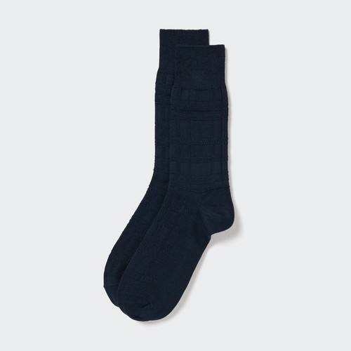 Клетчатые носки Темно-синего цвета