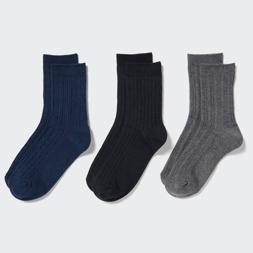 Носки кабельной вязки (три пары) Темно-синего цвета
